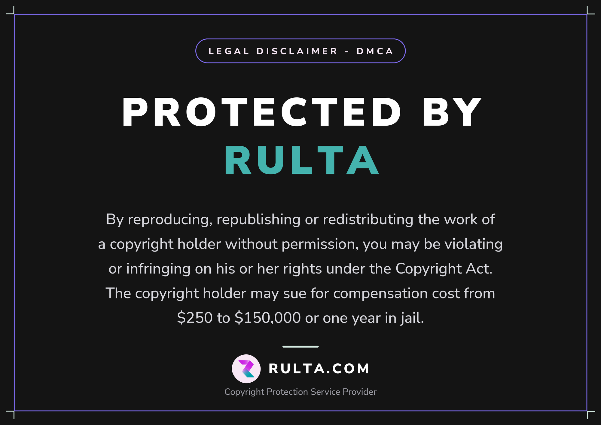 DMCA Protected by Rulta - Chaturbate Banner Dark